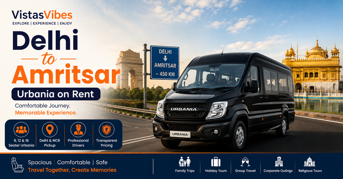 Delhi to Amritsar Journey in a rented 16 Seater Urbania
